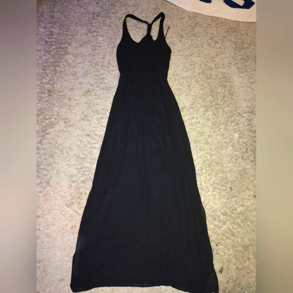 Black racerback dress